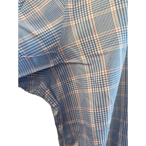 Charles Tyrwhit Men’s Red White Blue Check Button Down Shirt Cotton Sz 161/2 by - Picture 6 of 8